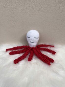 Háčkovaná chobotnice – bíločervená